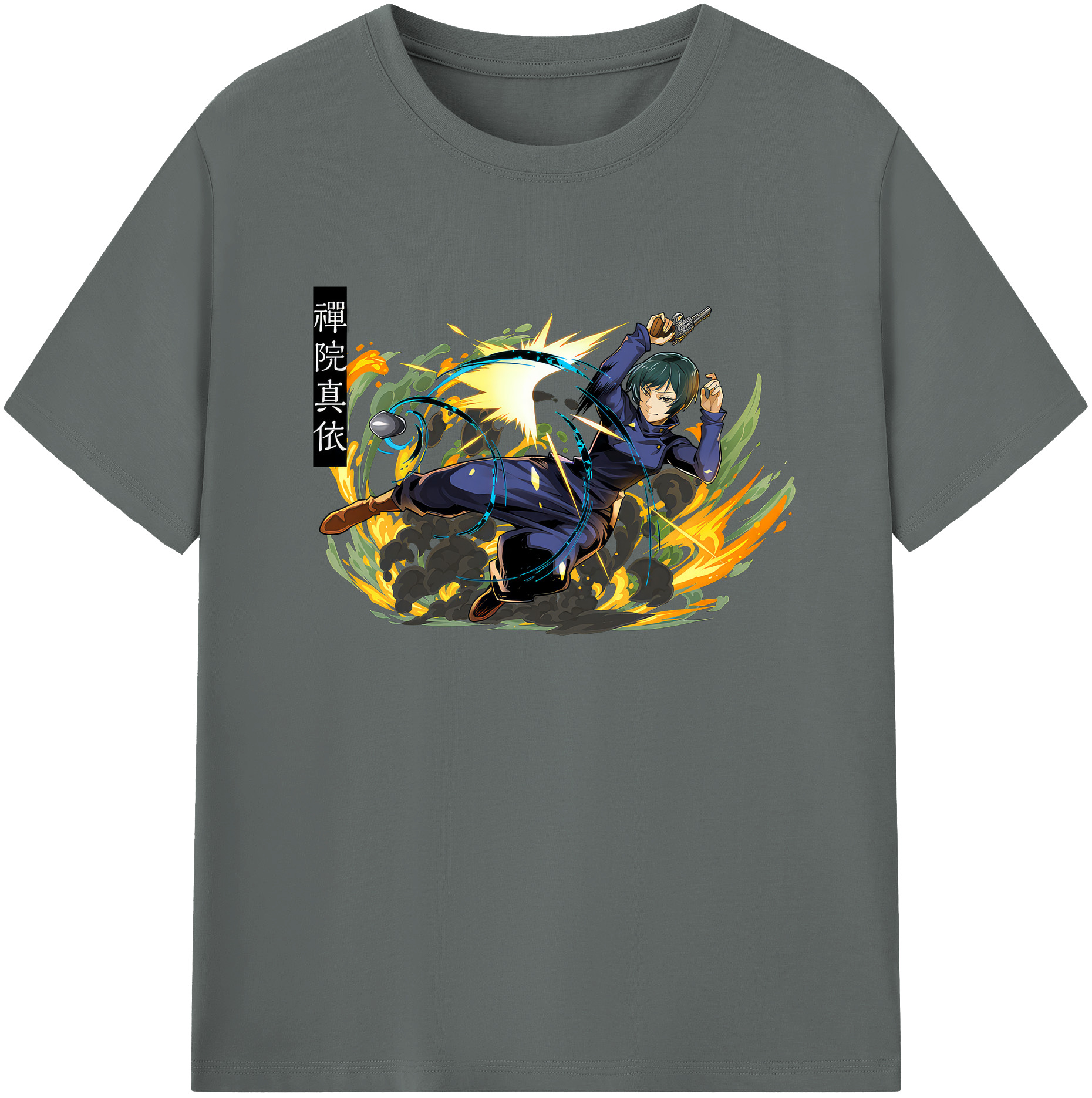 （画像用） 呪術廻戦 Jujutsu Kaisen 綿100％ メンズ半袖Tシャツ｜肌触りやわらか＆通気性